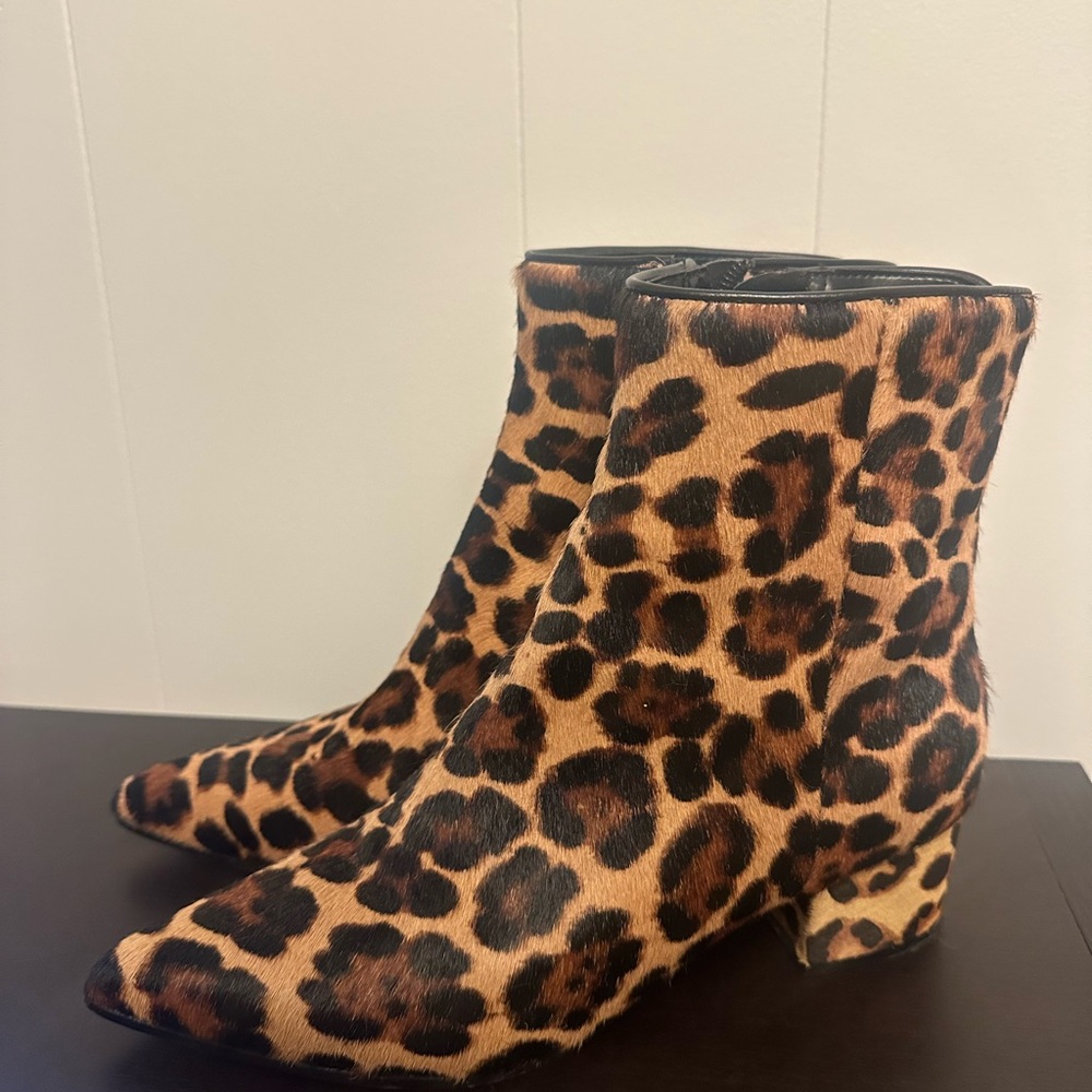 Nine West Leopard Print Ankle Boots
